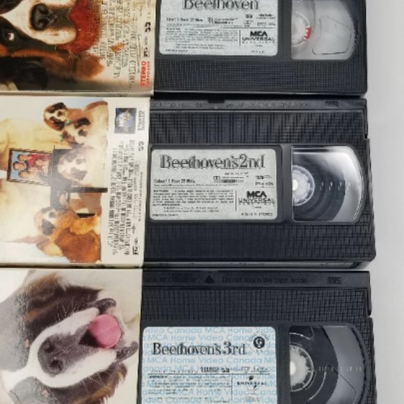 Beethoven VHS Set 1,2,3 Tapes 90s Kid Nostalgia St. Bernard Movie Vintage - Picture 2 of 4